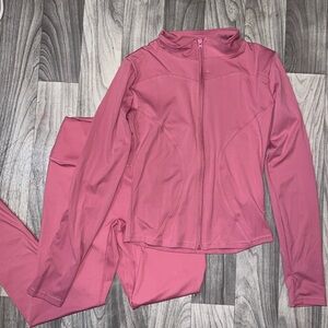 SOLD ON DEPOP 2/2 | Pink leggings and jacket set